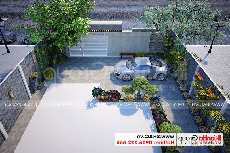 Thiết kế sân vườn biệt thự cũng là thế mạnh của Sơn Hà Group