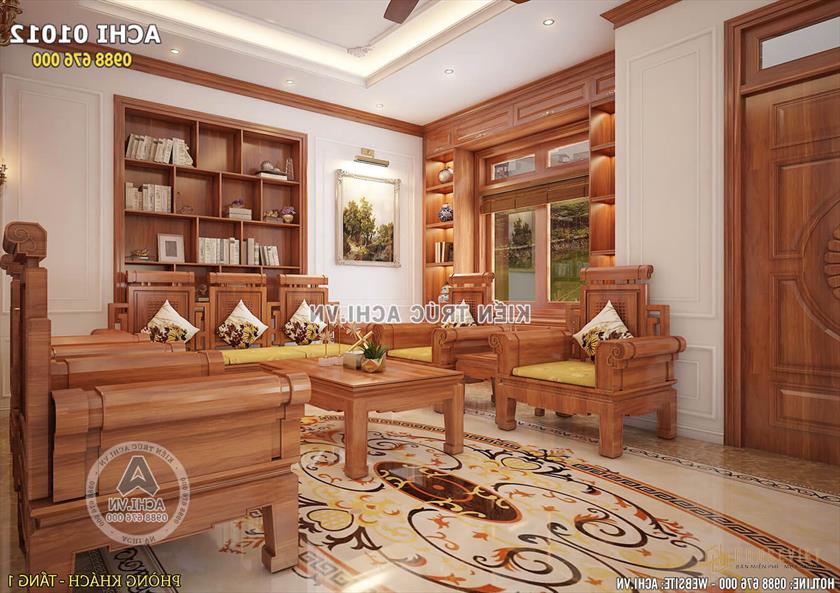 Thiết kế nội thất biệt thự gỗ sang trọng - ACHI 01012