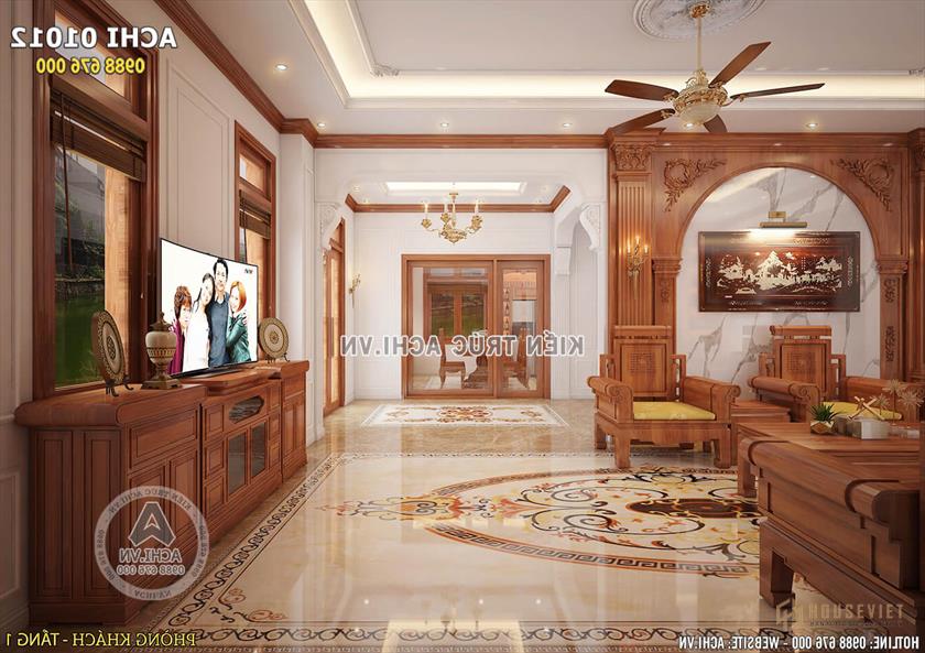 Khu vực sảnh của biệt thự tân cổ điển đẹp