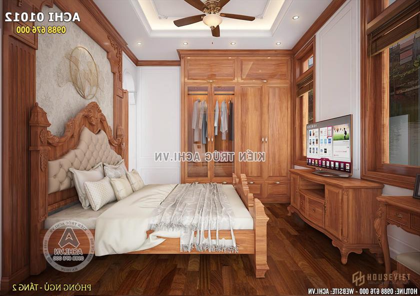 Thiết kế nội thất phòng ngủ đầy đủ tiện nghi