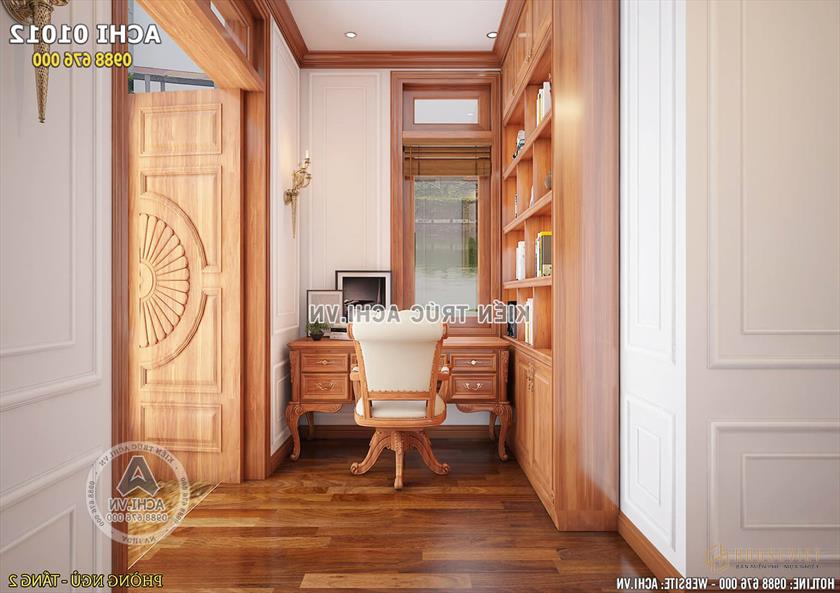 Khu vực làm việc trong phòng ngủ trên tầng 2 của biệt thự