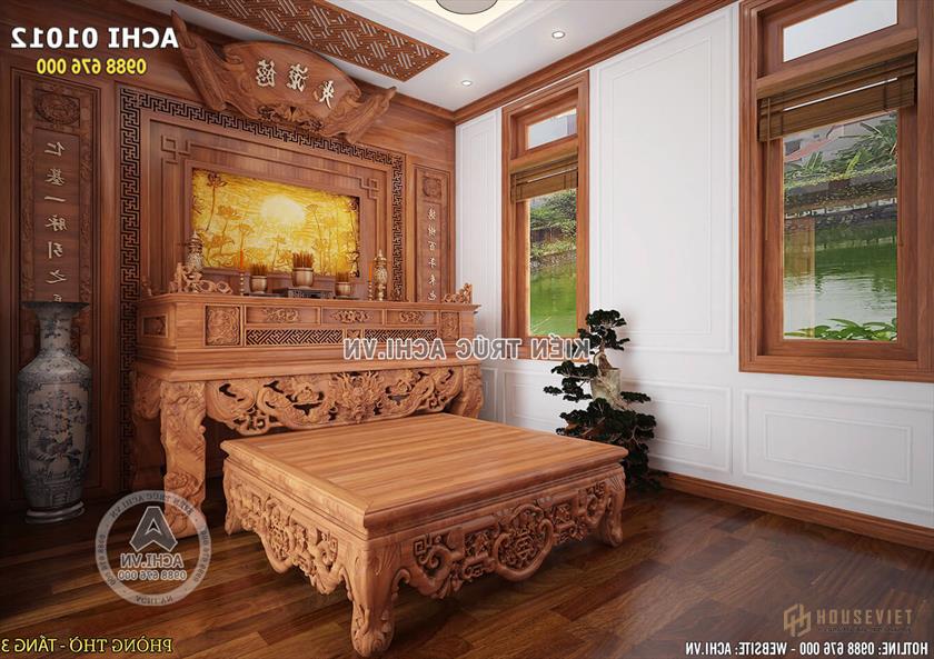 Một góc nhìn của mẫu thiết kế nội thất phòng thờ