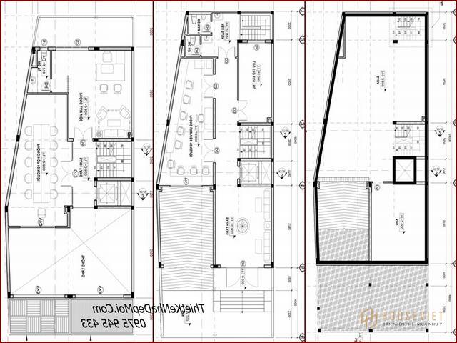 Bản vẽ mặt bằng kinh doanh kết hợp văn phòng cho thuê 2021