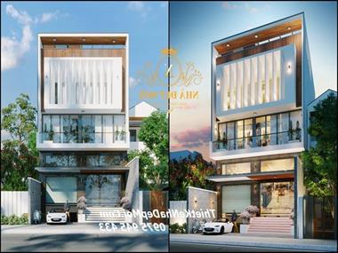 Hồ sơ thiết kế xây nhà vừa ở vừa làm văn phòng cho thuê anh Phương Tân Phú