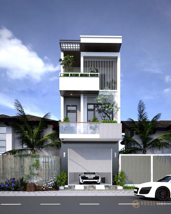 Thiết kế nhà ống 30m2 đòi hỏi ngoại thất được phân chia, lựa chọn tỉ mỉ và tinh tế