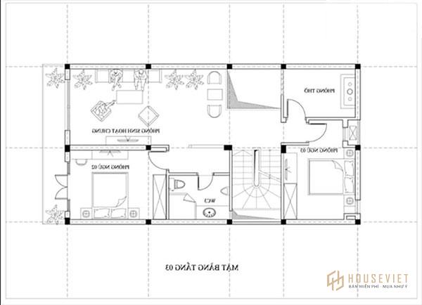 Mẫu nhà đẹp diện tích nhỏ 30m2 kết cấu tầng 3 linh hoạt và ấn tượng