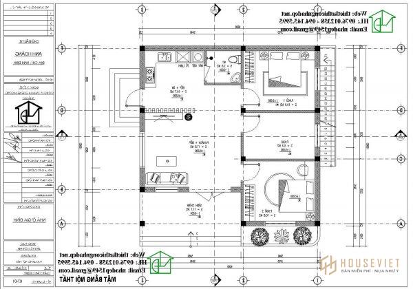 Bản vẽ mặt bằng nhà cấp 4 300 triệu NDNC477