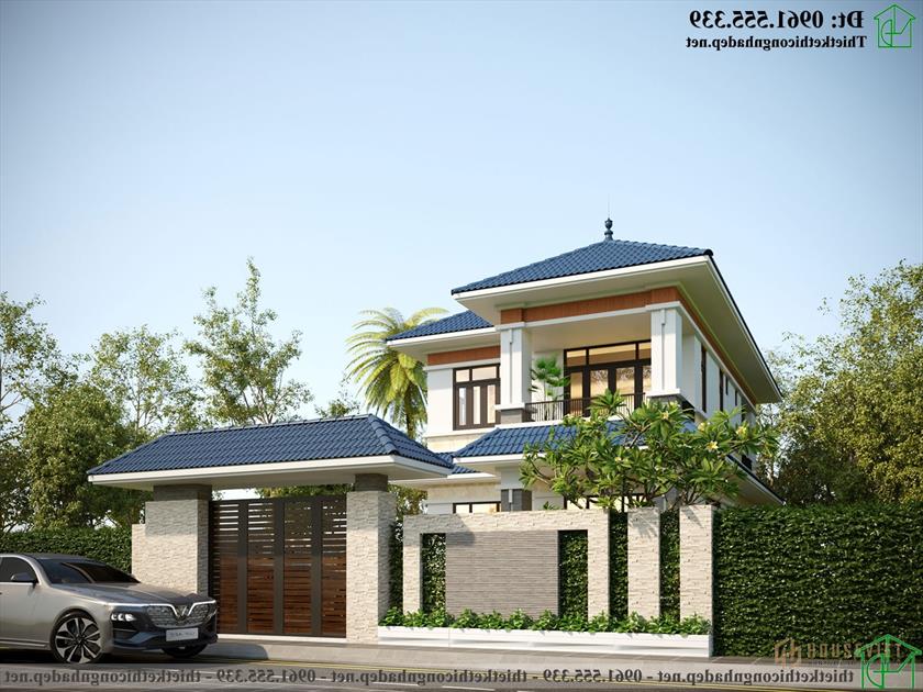 Thiết Kế Biệt Thự 2 Tầng 7x11m Có 3 Phòng Ngủ Ndbt2t106