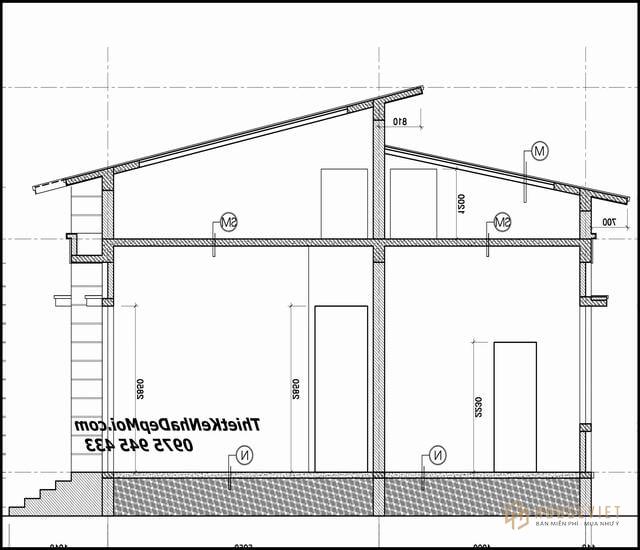những bản vẽ xây nhà 1 tầng