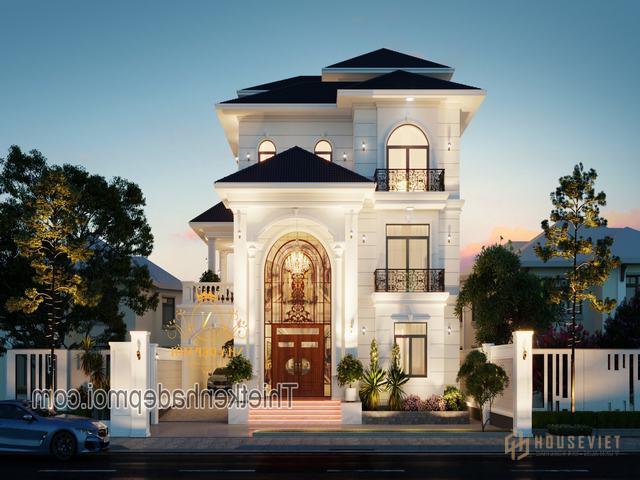 Biệt thự nhà vườn 3 tầng mặt tiền châu âu đẹp