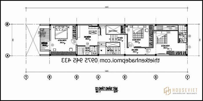 Bản vẽ nhà phố 5x20 tại Liên Chiểu 