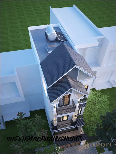 Nhà phố 3 tầng mái thái 5x20m