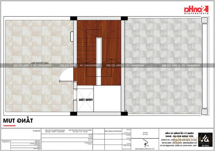 Mẫu thiết kế nhà phố đẹp kiến trúc Pháp mặt tiền 6m tại Quảng Ninh - SH NOP 0161 23 7 Bản vẽ mặt bằng công năng nhà ống kiểu Pháp tại Quảng Ninh sh nop 0161