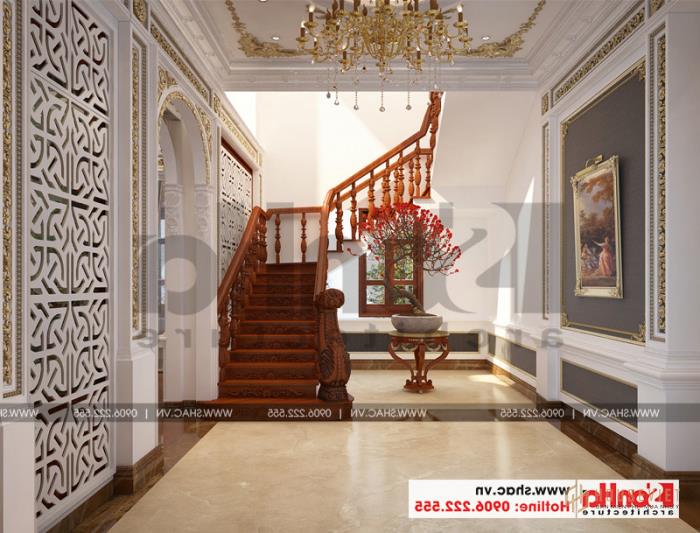 Lộ diện biệt thự cổ điển 3 tầng diện tích 10,3x28,6m tại Cần Thơ – SH BTP 0120 56 Phương án thiết kế sảnh khách sạn đẹp mắt của biệt thự cổ điển pháp 3 tầng