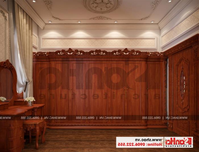 Lộ diện biệt thự cổ điển 3 tầng diện tích 10,3x28,6m tại Cần Thơ – SH BTP 0120 62 Thiết kế nội thất phòng thay đồ biệt thự cổ điển kiểu pháp 3 tầng tại Cần Thơ