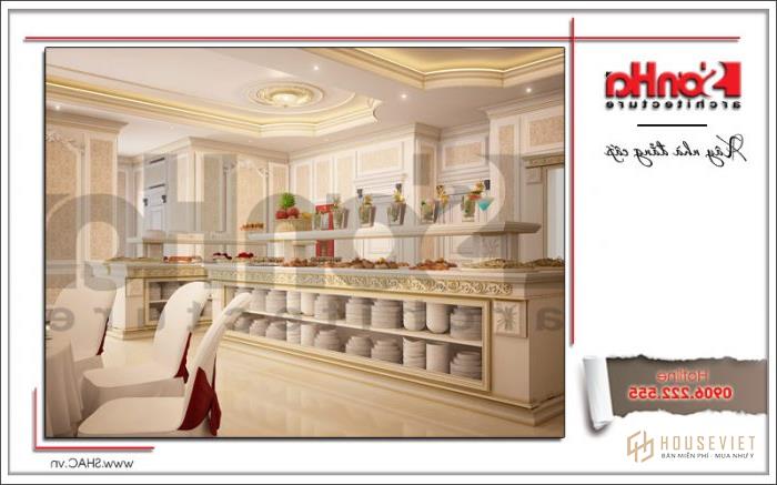 Mẫu thiết kế khách sạn 22 tầng 4 sao hiện đại tại Đà Nẵng - SH KS 0032 51 Thiết kế nội thất phòng ăn gác lửng khách sạn tại Đà Nẵng sh ks 0031