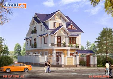 Biệt thự hiện đại 3 tầng mái thái mặt tiền 7m - MB1721