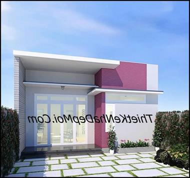 Bản vẽ thiết kế nhà 2 phòng ngủ 5x8m cấp 4 miễn phí