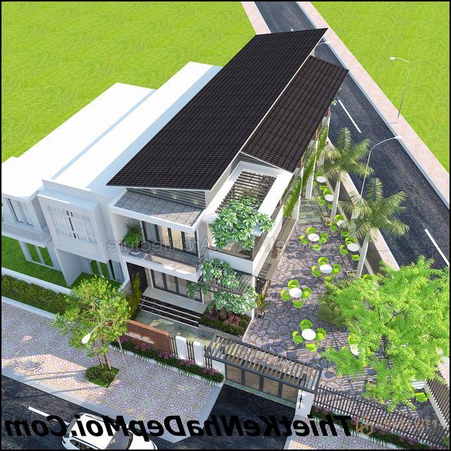 Mẫu nhà kinh doanh 2 mặt tiền đẹp