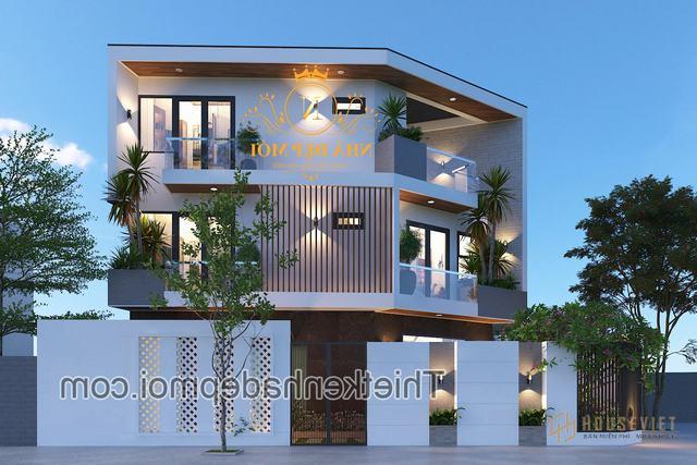 Mẫu nhà lô góc 2 tầng đẹp 