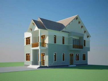 Bản vẽ biệt thự mini 2 tầng đẹp giá rẻ diện tích 8×15,5m