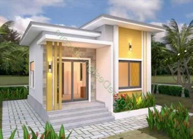 Mẫu nhà cấp 4 1 phòng ngủ cho vợ chồng trẻ