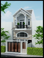 Bản vẽ thiết kế nhà 2 tầng 300 triệu có sân vườn.