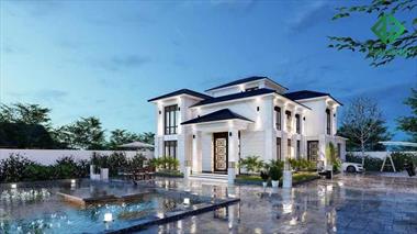 Ngỡ ngàng với những mẫu thiết kế biệt thự 2 tầng kiểu Châu Âu đẹp lung linh