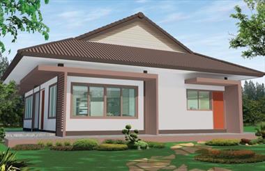 Nhà vuông 1 tầng mái thái ai nhìn cũng mê.