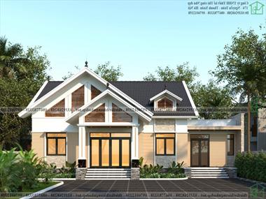 Nhà cấp 4 4 phòng ngủ 16x12m ở Thái Bình NDNC4161