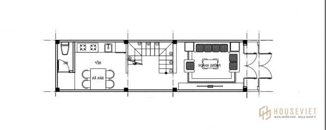 4x15m.  thiết kế nhà ống