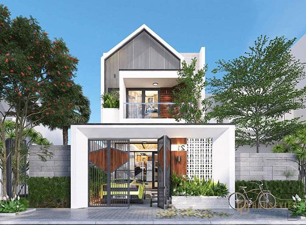 Mẫu nhà mặt tiền 6m 2 tầng