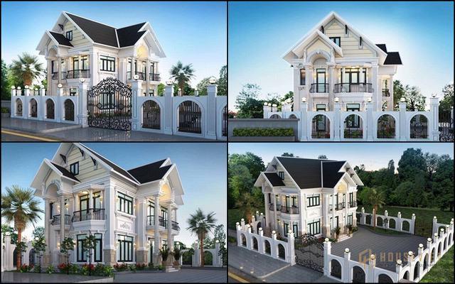 Nhà mái thái 2 tầng ở nông thôn