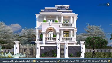 Mẫu thiết kế biệt thự 3 tầng tân cổ điển 500m2 - Chị Thanh, Gò Vấp