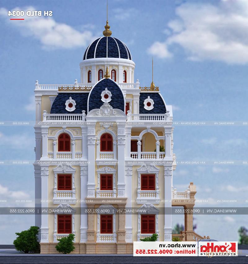 Biệt thự lâu đài 4 tầng rộng 185m2 tại Hải Dương - SH BTLD 0034 8 Kiến trúc lâu đài cổ điển được đánh giá là thiết kế lâu đài đẹp nhất Việt Nam