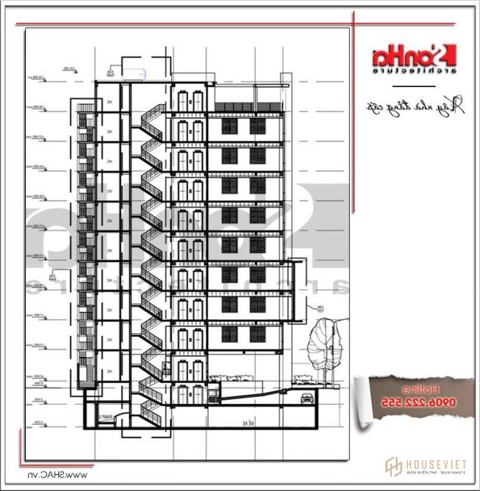 Thiết kế khách sạn tiêu chuẩn 4 sao kiến trúc đẹp tại Sài Gòn - SH KS 0033 42 Phần 1-4 Khách sạn boutique kiểu Pháp SH KS 0033