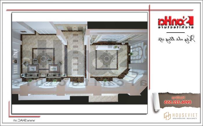 Mẫu thiết kế khách sạn tiêu chuẩn 4 sao kiến trúc đẹp tại Sài Gòn - SH KS 0033 45 Thiết kế nội thất khu lễ tân khách sạn cổ điển sh ks 0033
