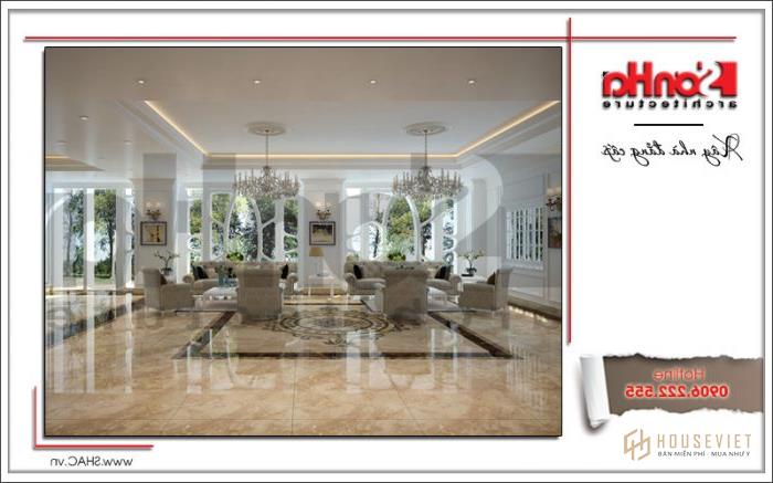Mẫu thiết kế khách sạn tiêu chuẩn 4 sao kiến trúc đẹp tại Sài Gòn - SH KS 0033 48 Thiết kế nội thất sảnh khách sạn cổ điển sh ks 0033
