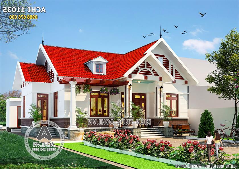 Mẫu nhà cấp 4 đẹp 1 tầng tại Hải Phòng - ACHI 11035