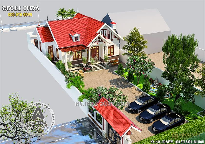 Mẫu nhà cấp 4 đẹp 1 tầng nhìn từ trên cao Mẫu nhà cấp 4 đẹp 1 tầng nhìn từ trên cao