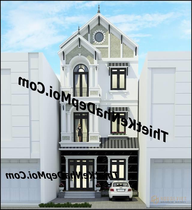 Mẫu nhà mặt phố 7m có gara để ô tô