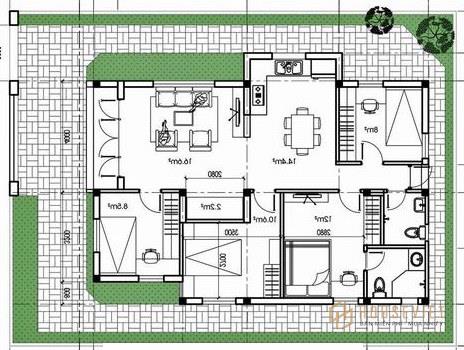 mẫu nhà cấp 4 9x12m