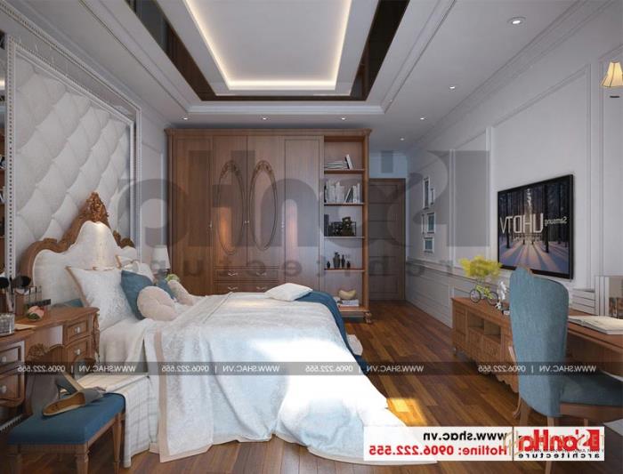Mẫu nhà ống 3 tầng kiểu Pháp mặt tiền 4,5m tại Hải Phòng - SH NOP 0159 61 Nội thất gỗ được yêu thích sử dụng vì vai trò điều hòa không khí của chúng