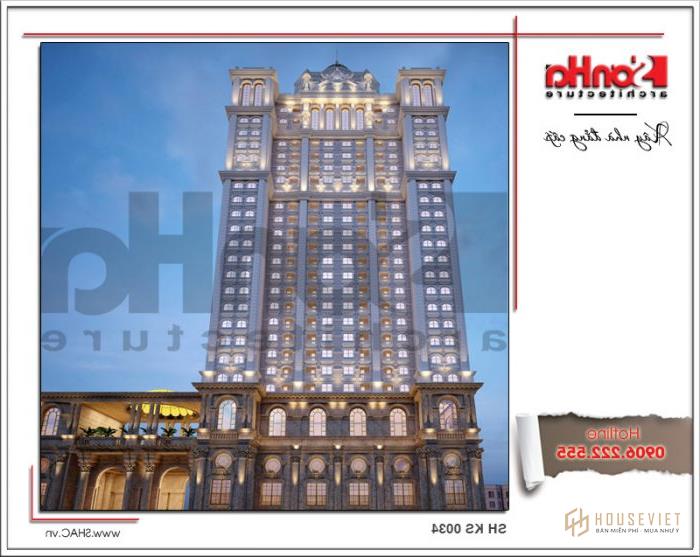 Mẫu thiết kế khách sạn 4 sao sang trọng cổ điển tại Bắc Ninh - SH KS 0034 8 Thiết kế khách sạn 4 sao tại Bắc Ninh sh ks 0034