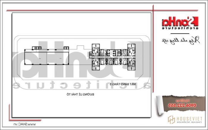 Mẫu thiết kế khách sạn 4 sao cổ điển sang trọng tại Bắc Ninh - SH KS 0034 16 Mặt bằng tầng 6 điển hình khách sạn 4 sao Bắc Ninh sh ks 0034