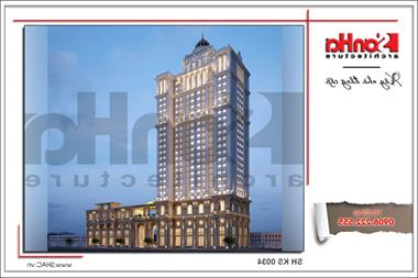 Mẫu thiết kế khách sạn 4 sao sang trọng cổ điển tại Bắc Ninh - SH KS 0034