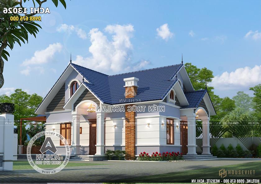 Mẫu nhà cấp 4 mái thái đẹp 3 phòng ngủ tại Bình Dương - ACHI 13026 Mẫu nhà cấp 4 mái thái đẹp 3 phòng ngủ tại Bình Dương - ACHI 13026