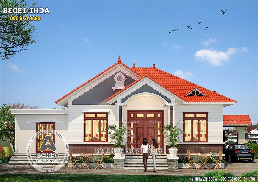 Mẫu nhà mái thái 1 tầng 150m2 3 phòng ngủ đẹp - Mã số: ACHI 13038 Mẫu nhà mái thái 1 tầng 150m2 3 phòng ngủ đẹp - Mã số: ACHI 13038