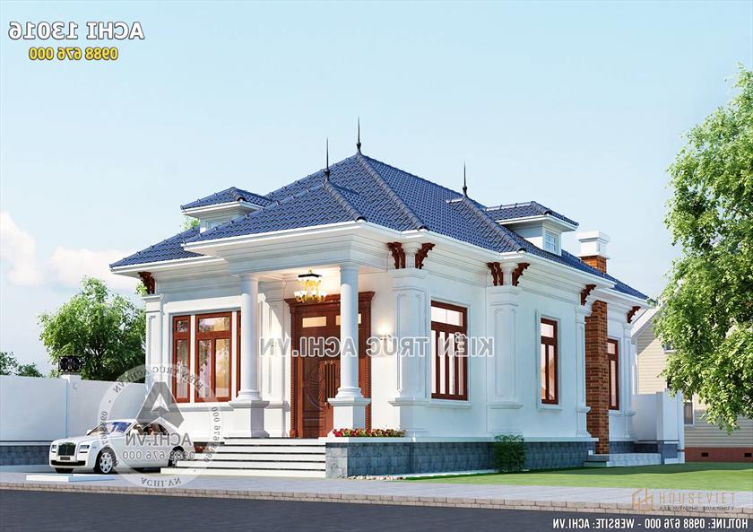 Phối cảnh mẫu nhà cấp 4 mái thái Phối cảnh mẫu nhà cấp 4 mái thái