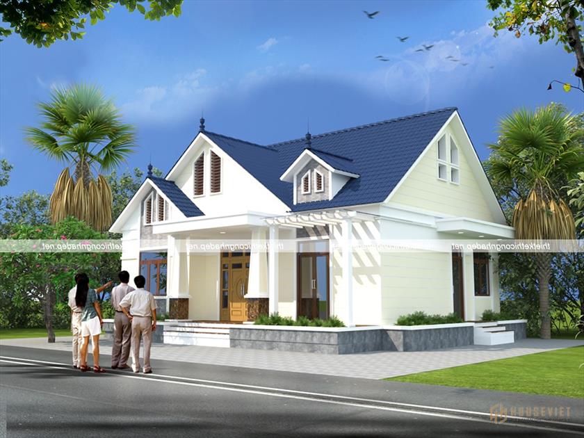 Mẫu thiết kế nhà cấp 4 3 phòng ngủ hiện đại tại Tiền Hải NDNC479 mau-thiet-ke-nha-cap-4-hien-dai-3-phong-ngu